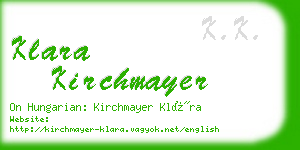 klara kirchmayer business card